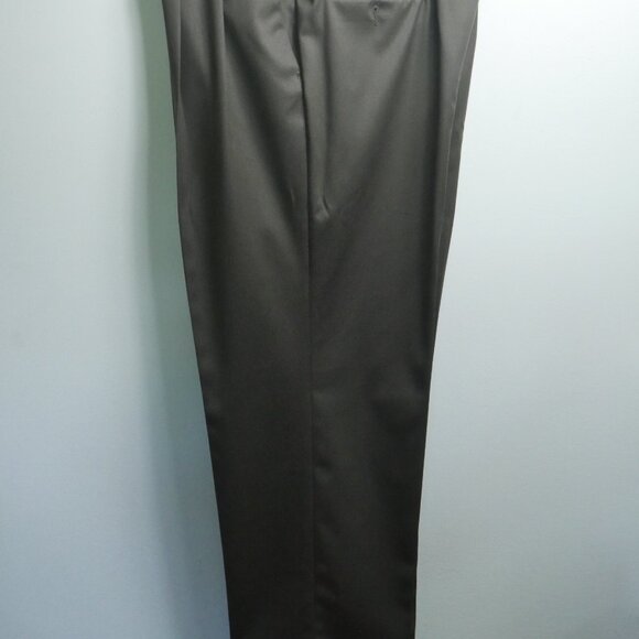 Ralph Lauren Mens Taupe Gray Wool Super 100s Dress Pants Pleated Cuffed 42x30 - Picture 15 of 16